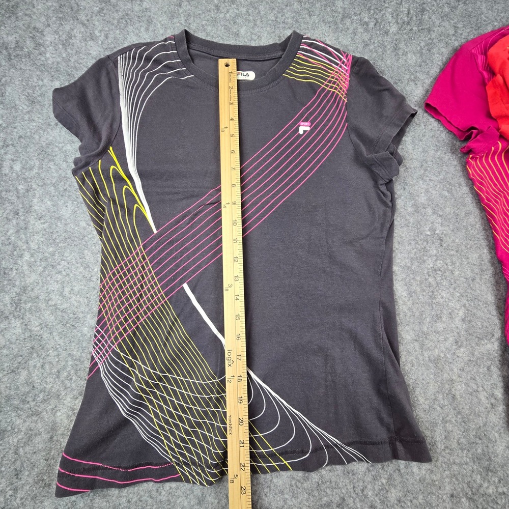Fila Sport Womens Graphic T-Shirt Bundle Set of 3 Red Grey Pink Size Medium - Picture 10 of 12